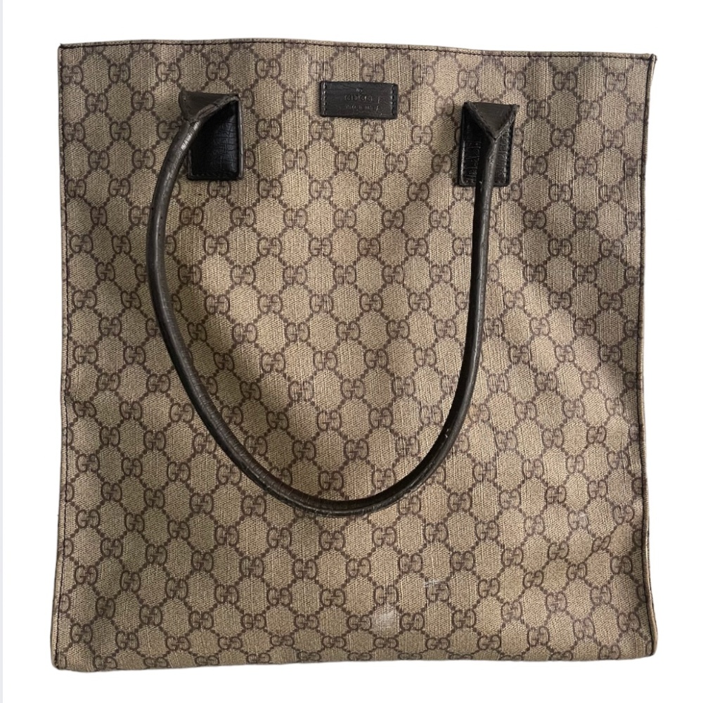 Authentic Vintage Old Money Gucci Supreme Summer Tote Bag GG Monogram
